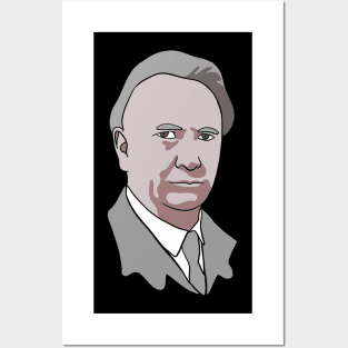 Karl Jaspers Minimal Portrait - Philosophy Posters and Art